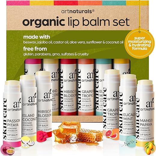 Artnaturals Beeswax Lip Balm Gift Set: Nourishing and Stylish Lips!