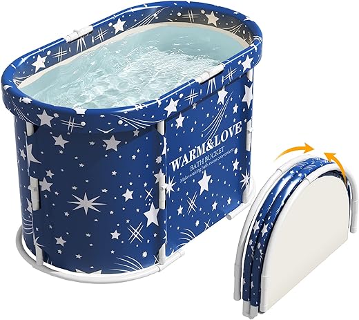 Foldable Adult Bathtub Review: Starry Blue Ellipse