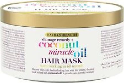 OGX Coconut Miracle Oil Hair Mask for Damaged Hair 300g, White