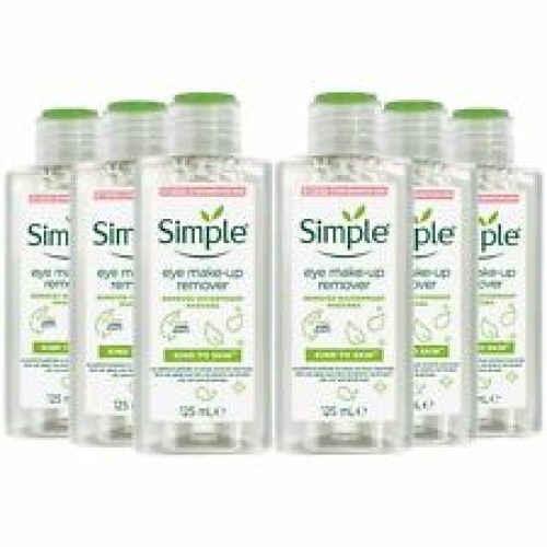 Simple Kind to Skin Eye Make-up Remover for All Skin Types, 125ml, 6 or 12pk